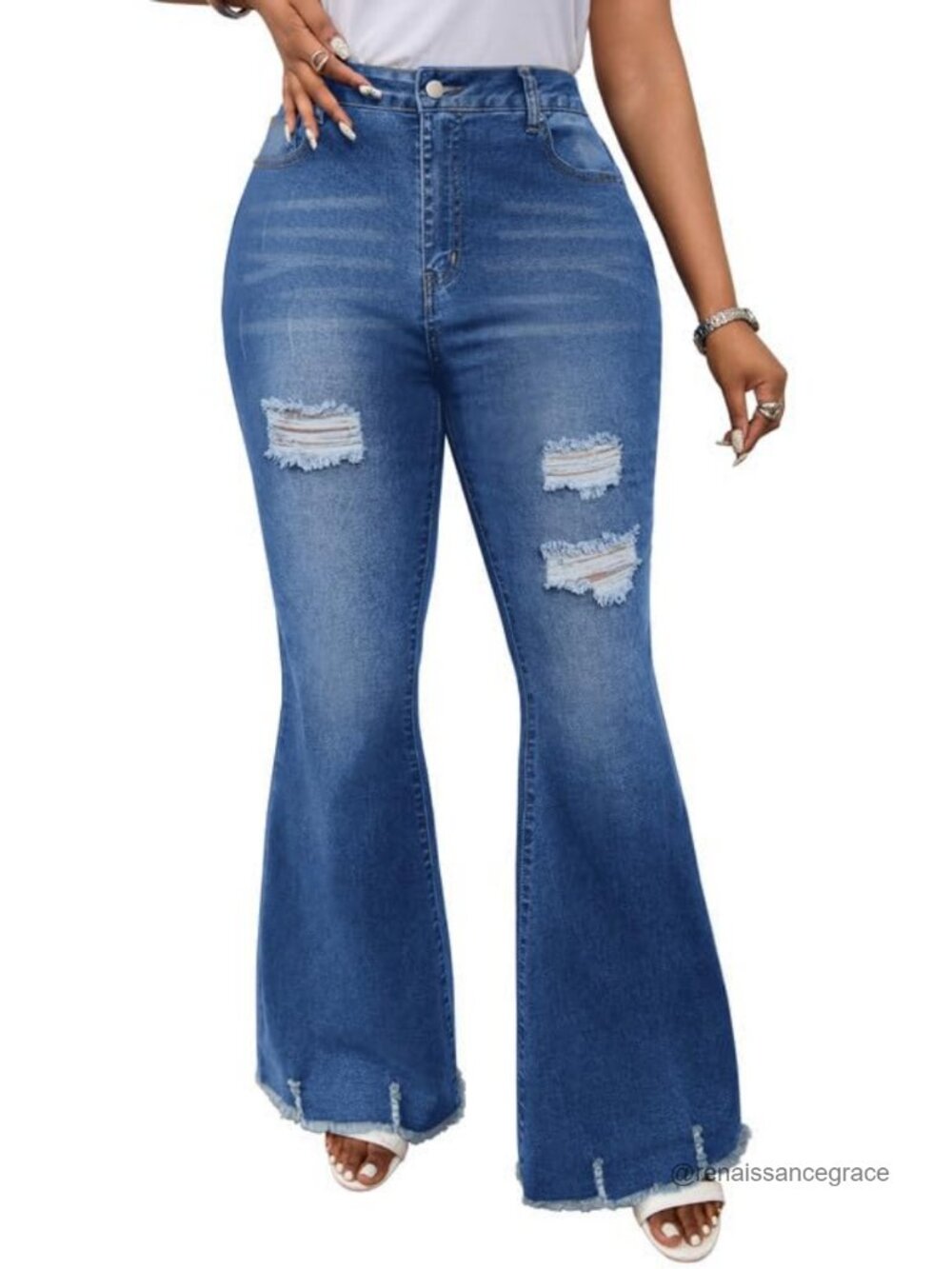 Mesily High Waisted Super Stretchy Skinny Denim Work Jeans